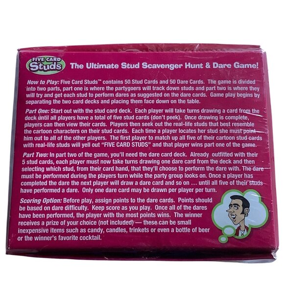 NEW Five Card Studs Bachelorette Hen Party Game Ultimate Stud Scavenger Hunt - Picture 2 of 6